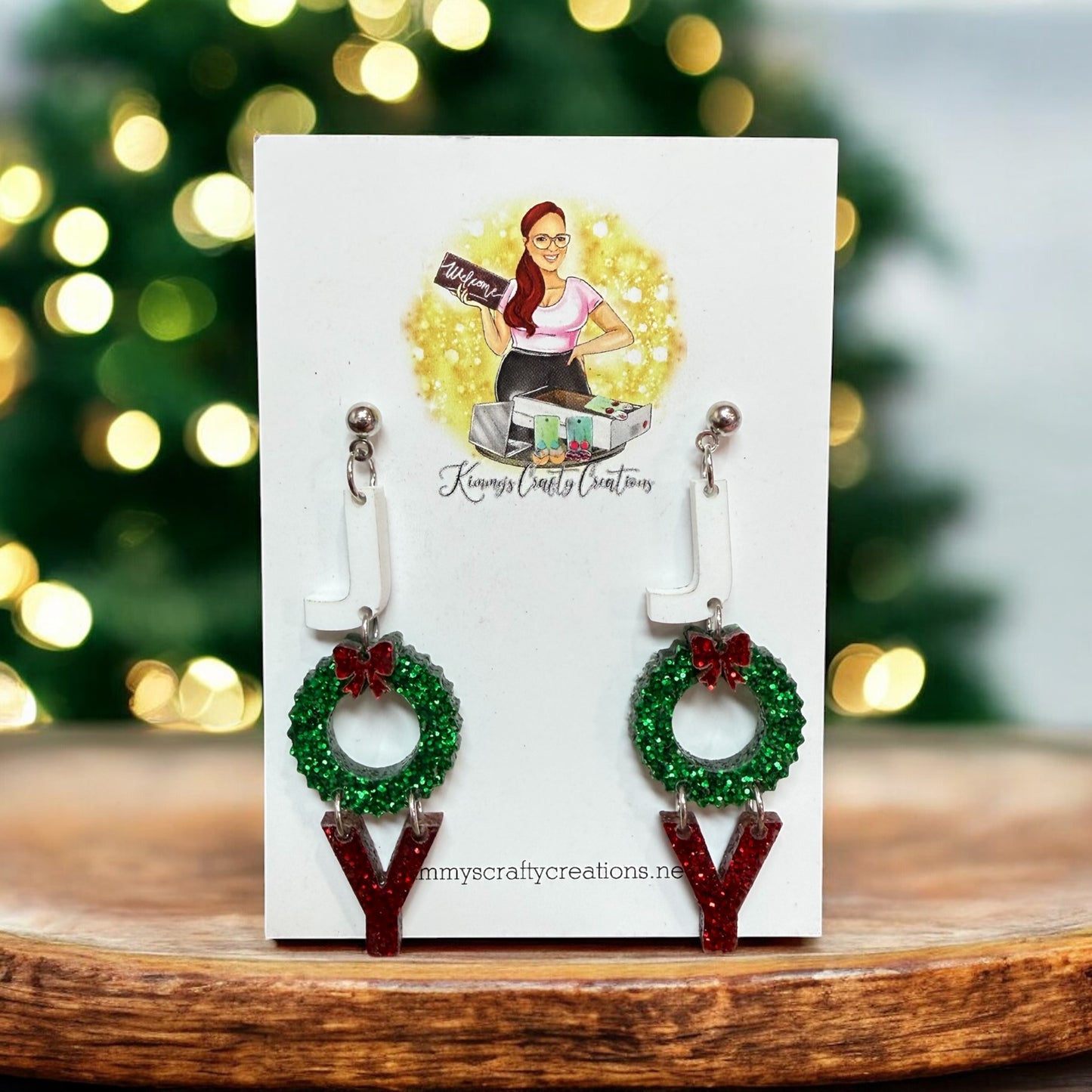 Joy Christmas Earrings