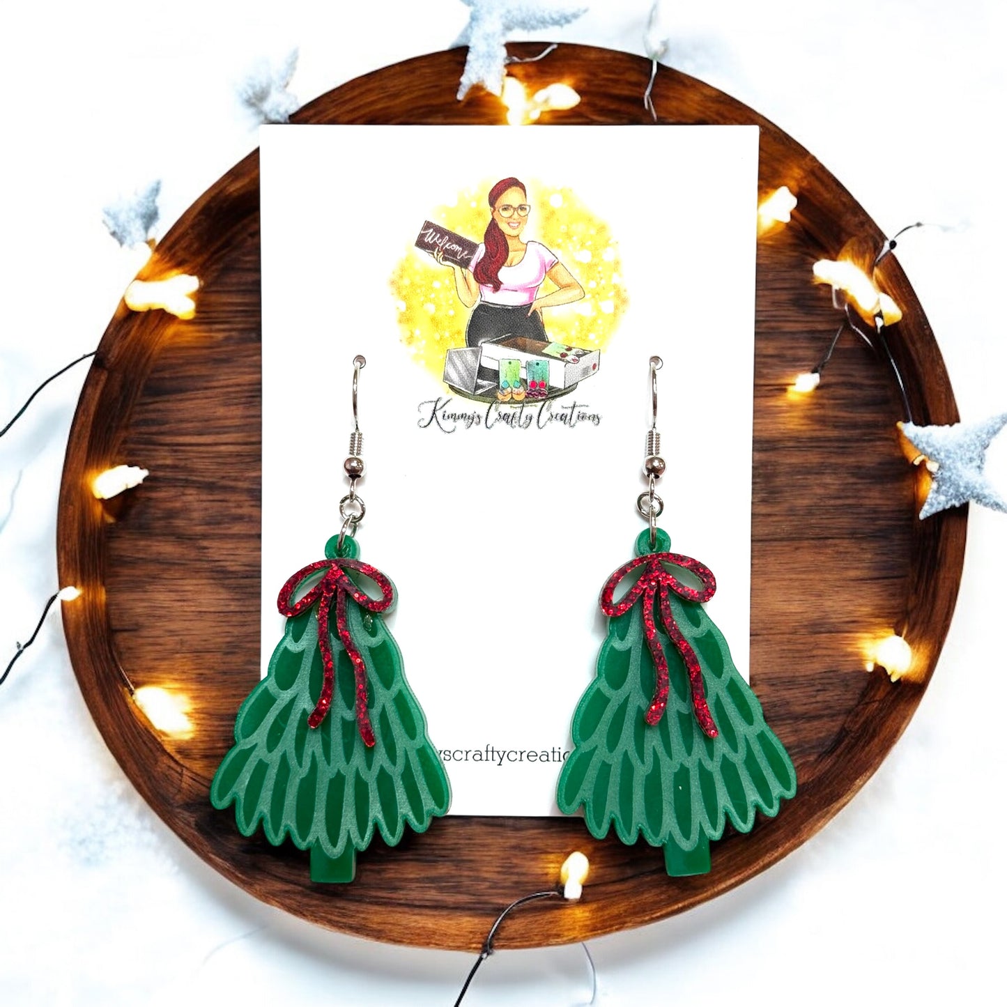 Coquette Bow Holiday Earrings