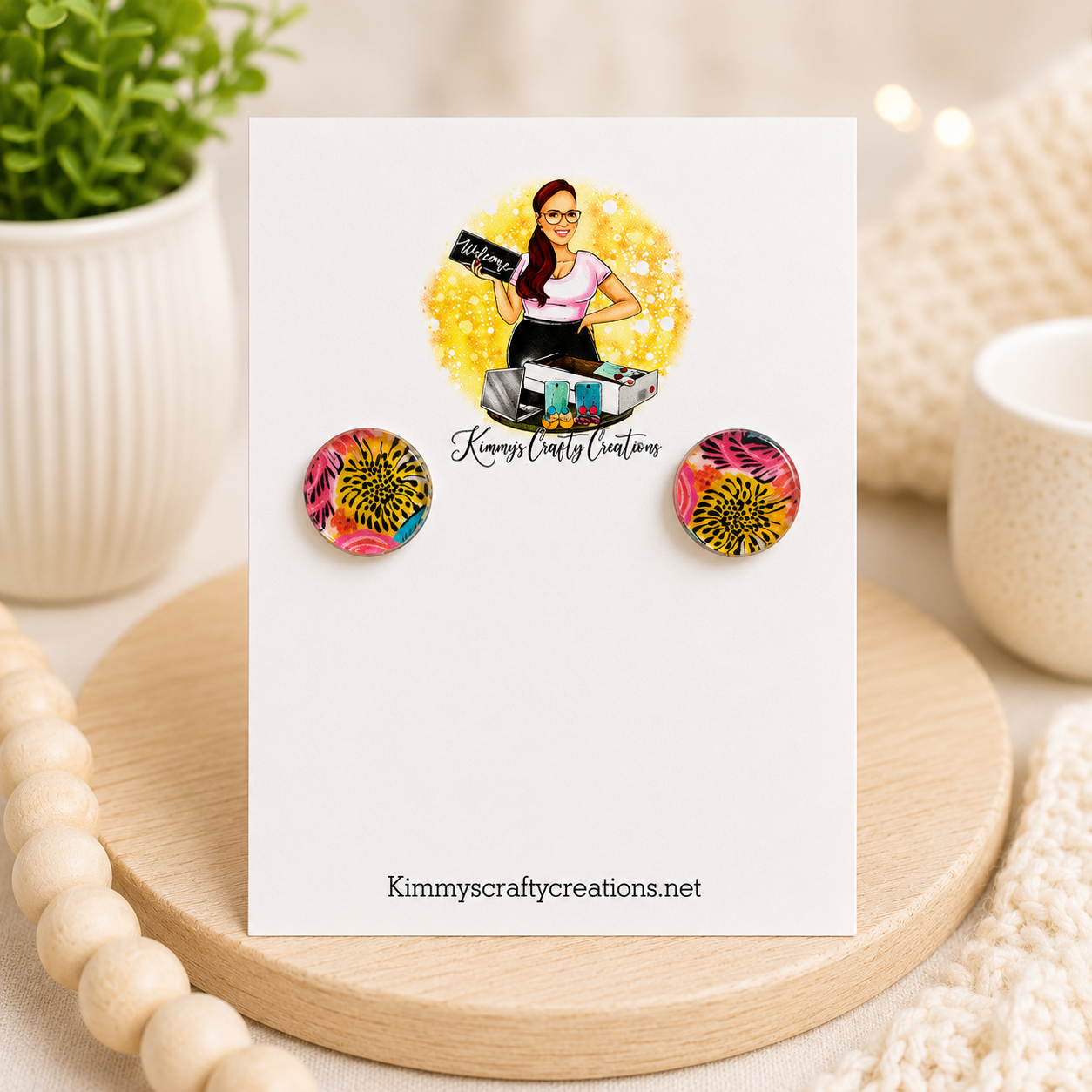 Tropical Bloom Stud Earrings