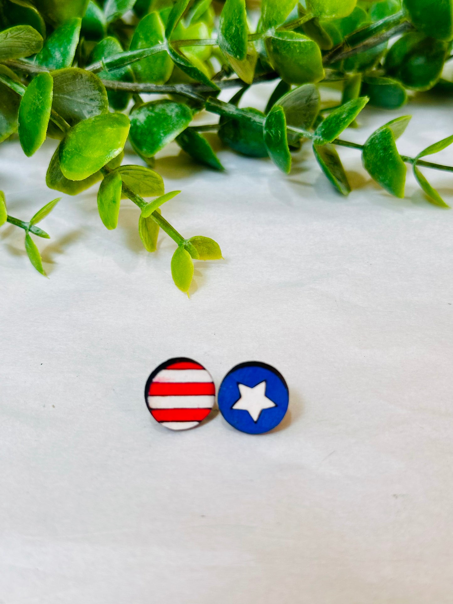 4th Of July Post Earrings