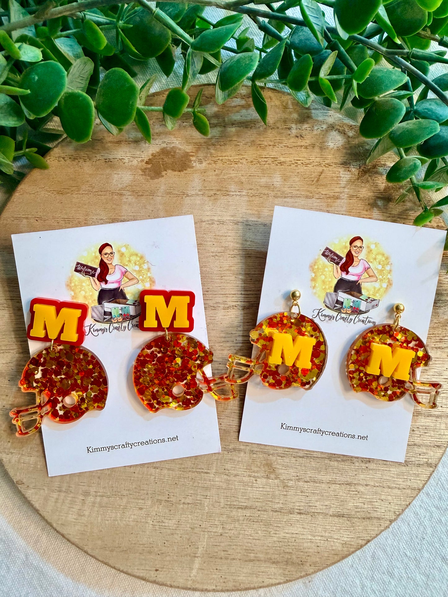 Murphy Red Devils Football Helmet Earrings