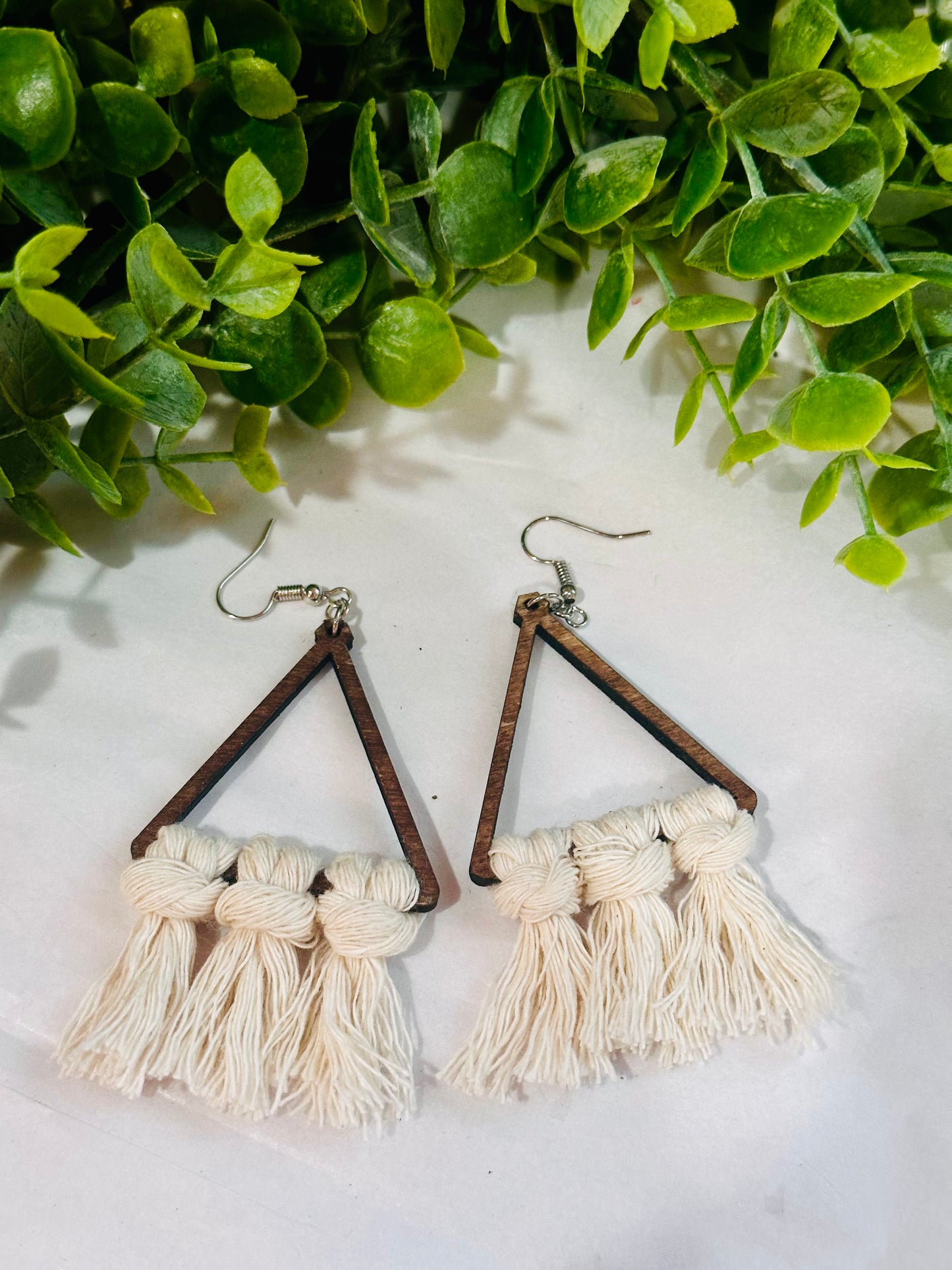 Triangle Macrame Earrings