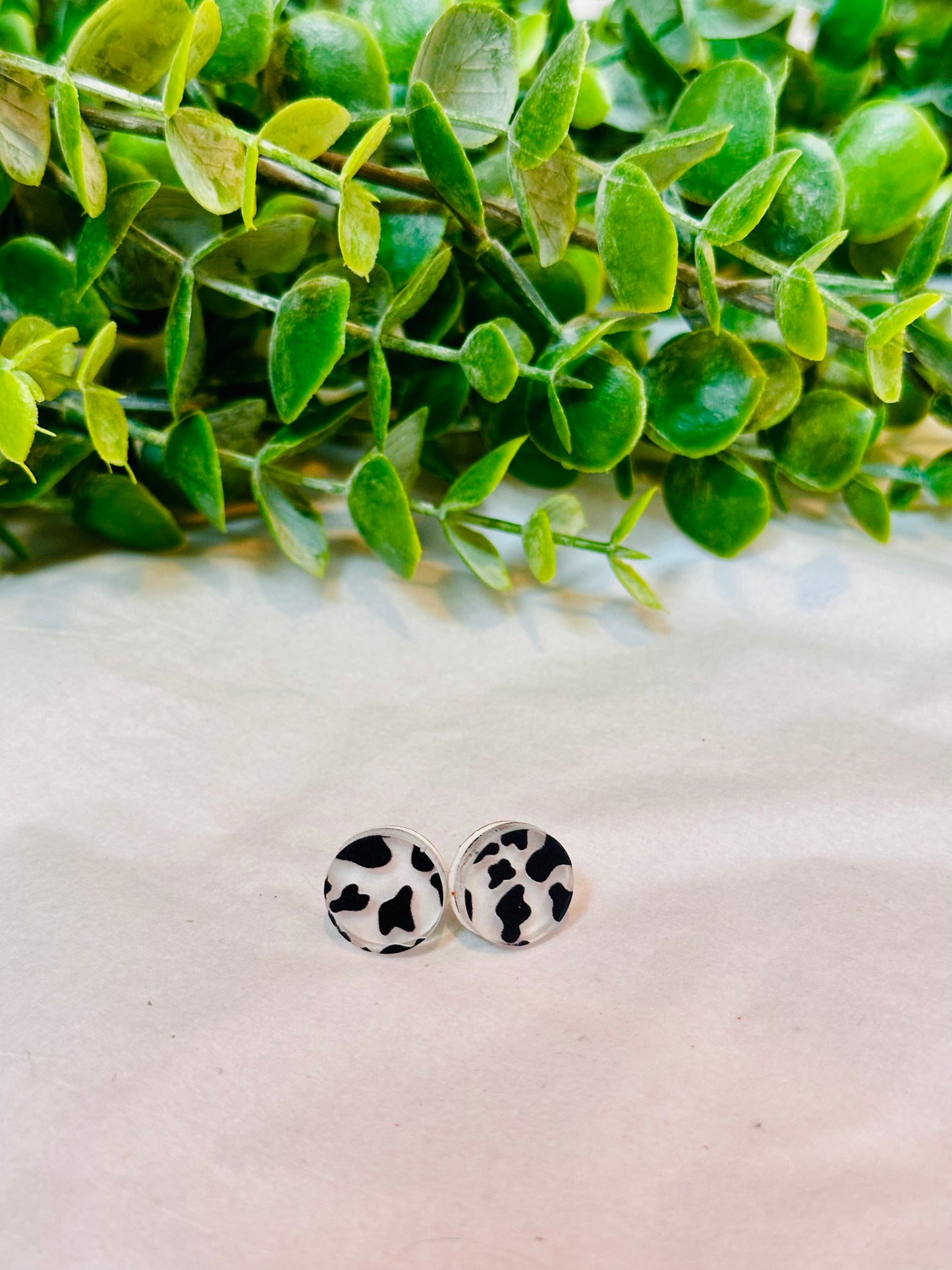 Cow Print 12MM Studs