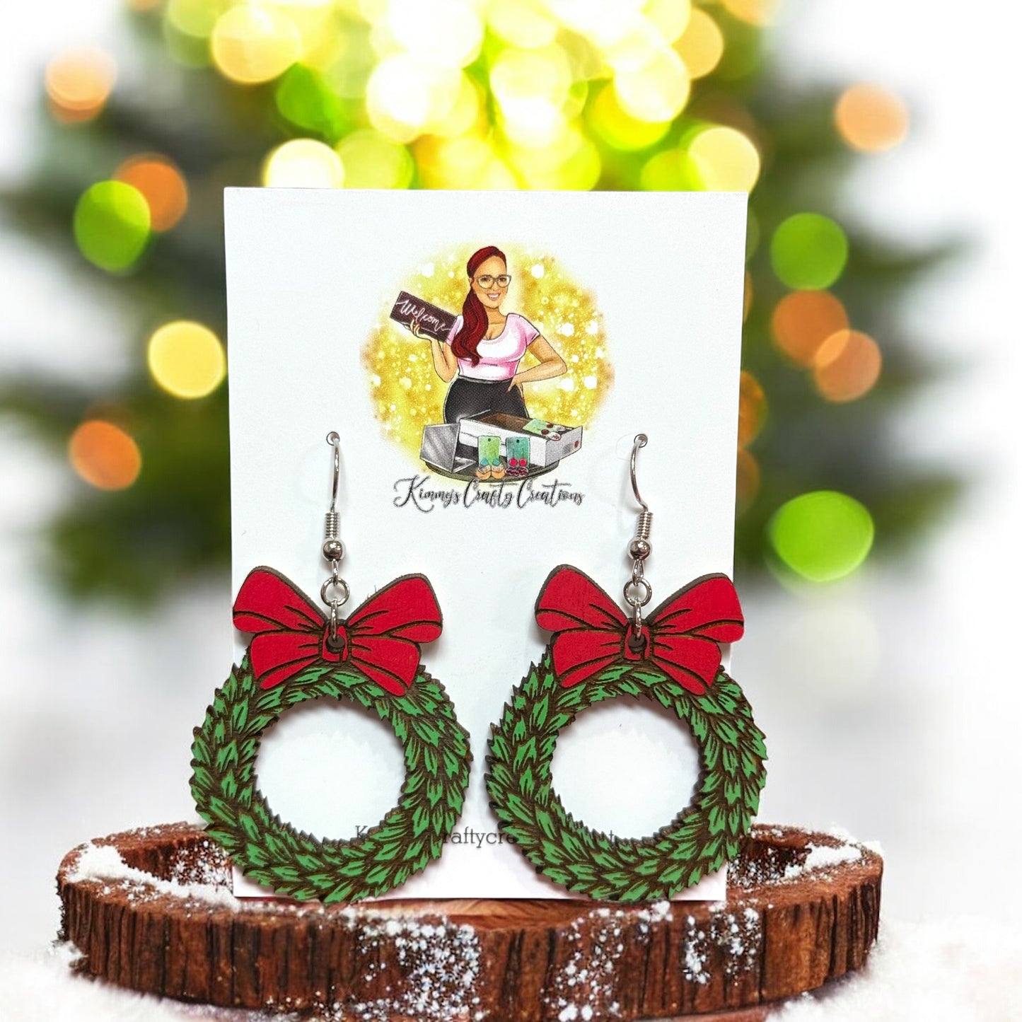 Christmas Wreath Earrings