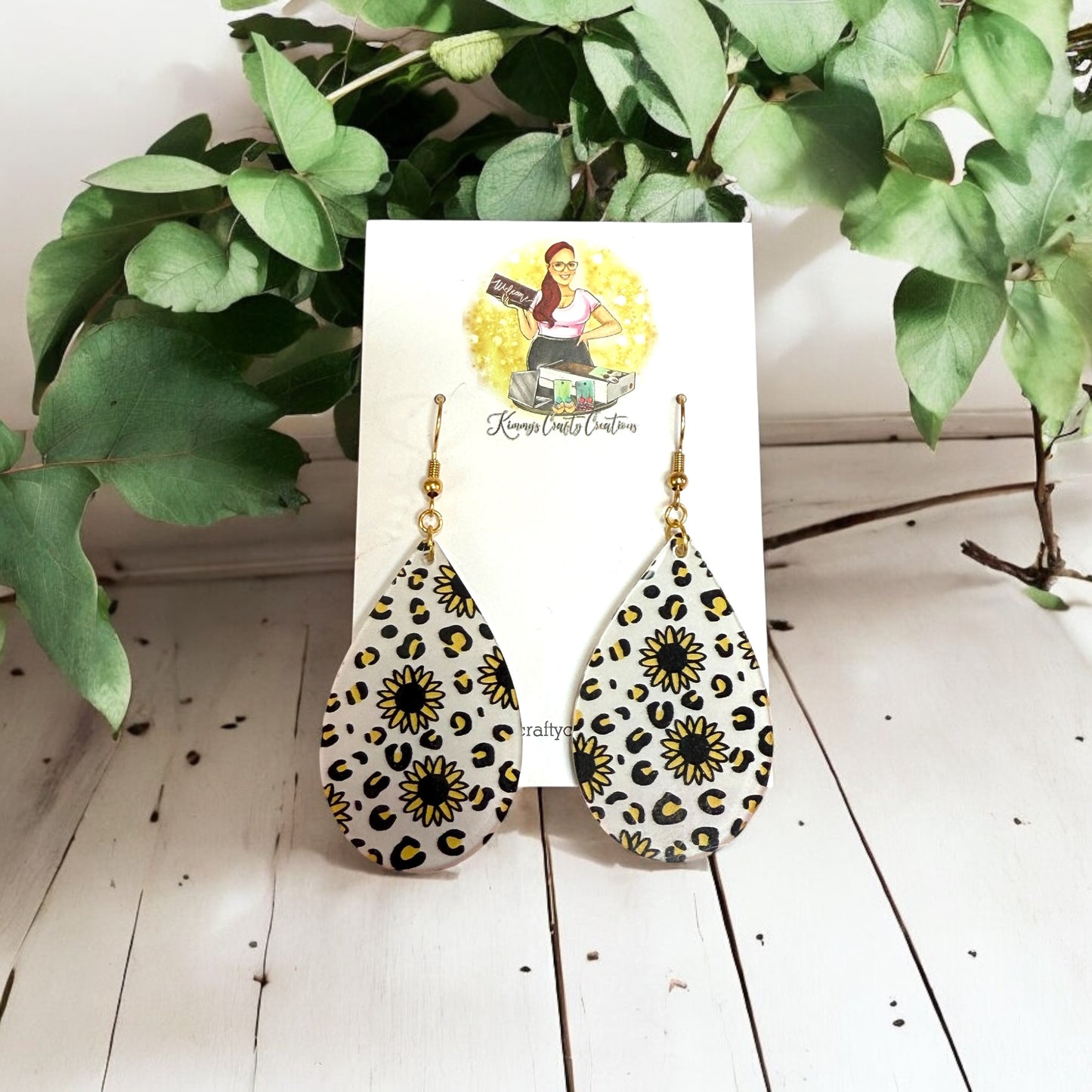 Sunflower/Leopard Teardrops