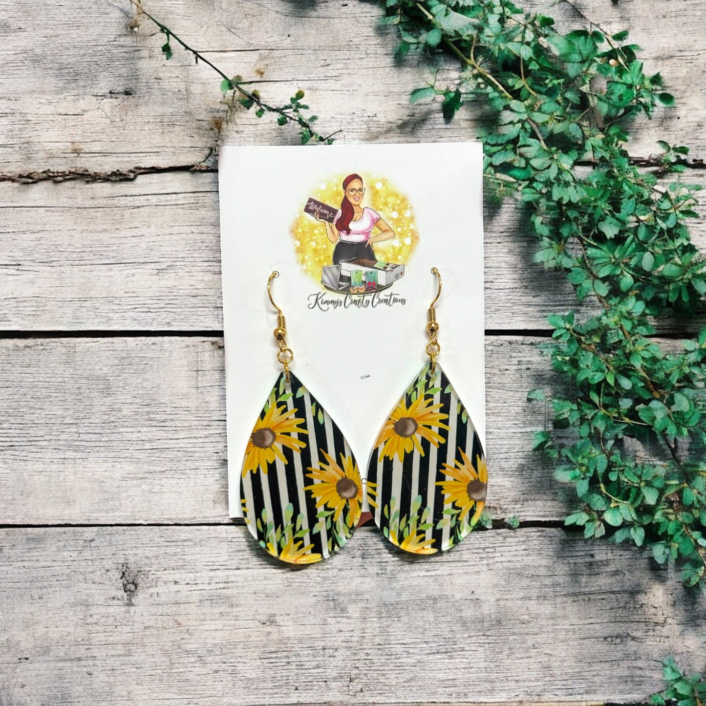 Striped Sunflower Teardrops