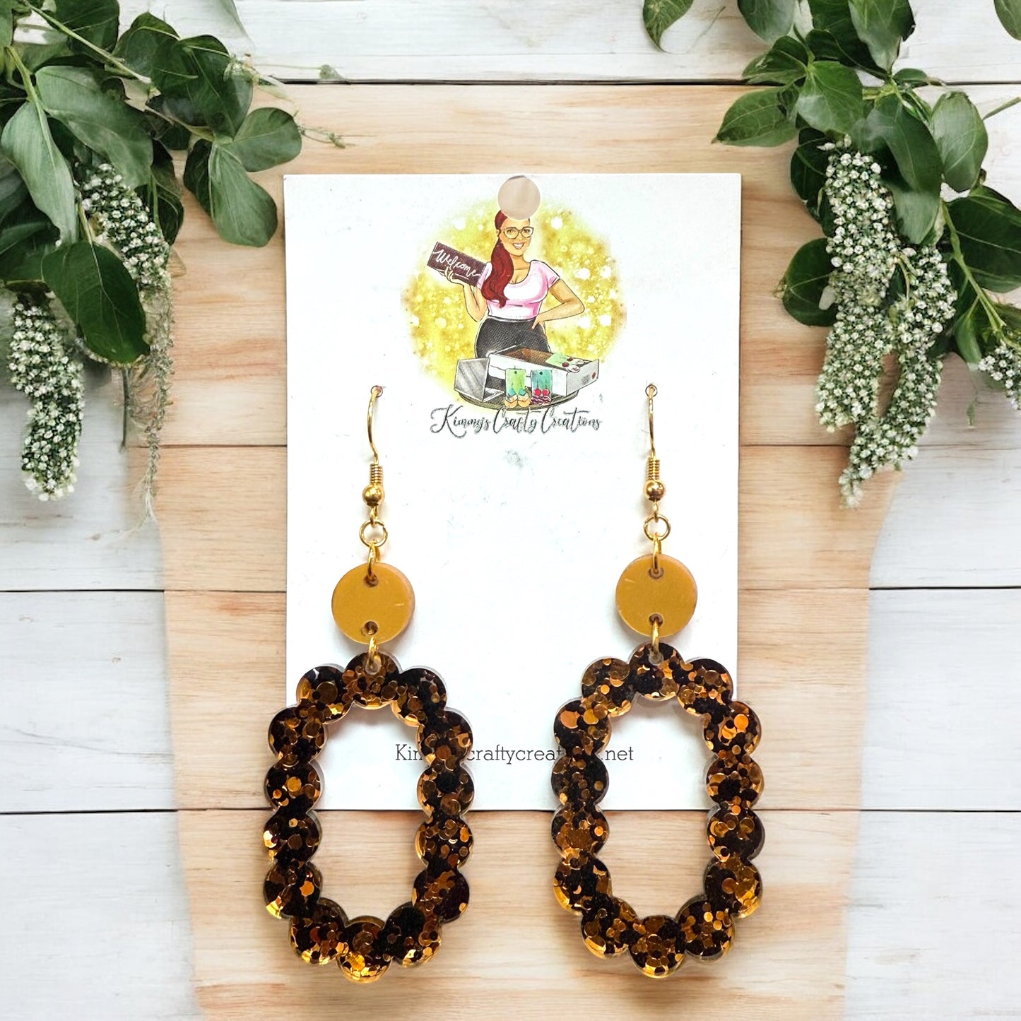 Oval Confetti Dangles