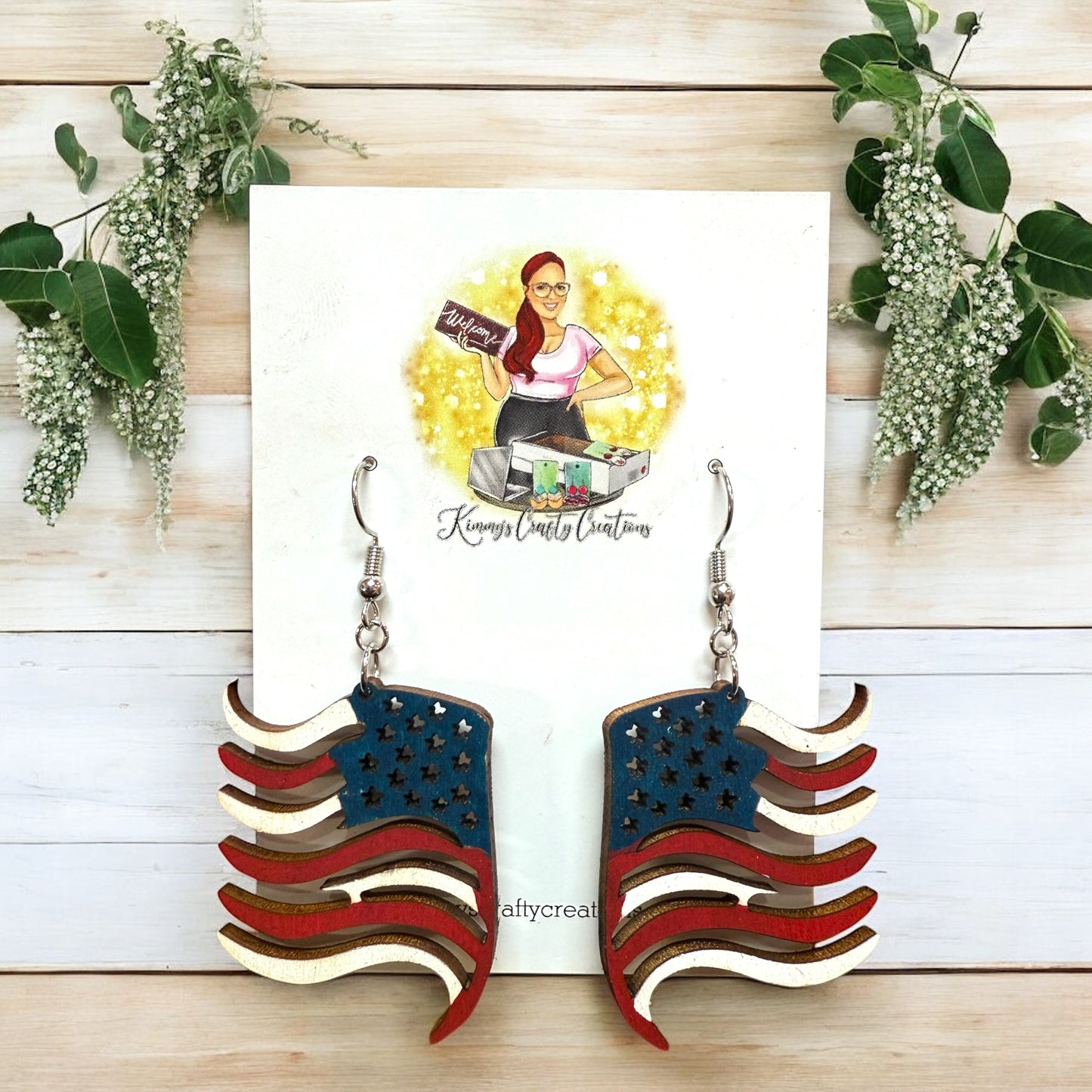 Patriotic Flag Earrings
