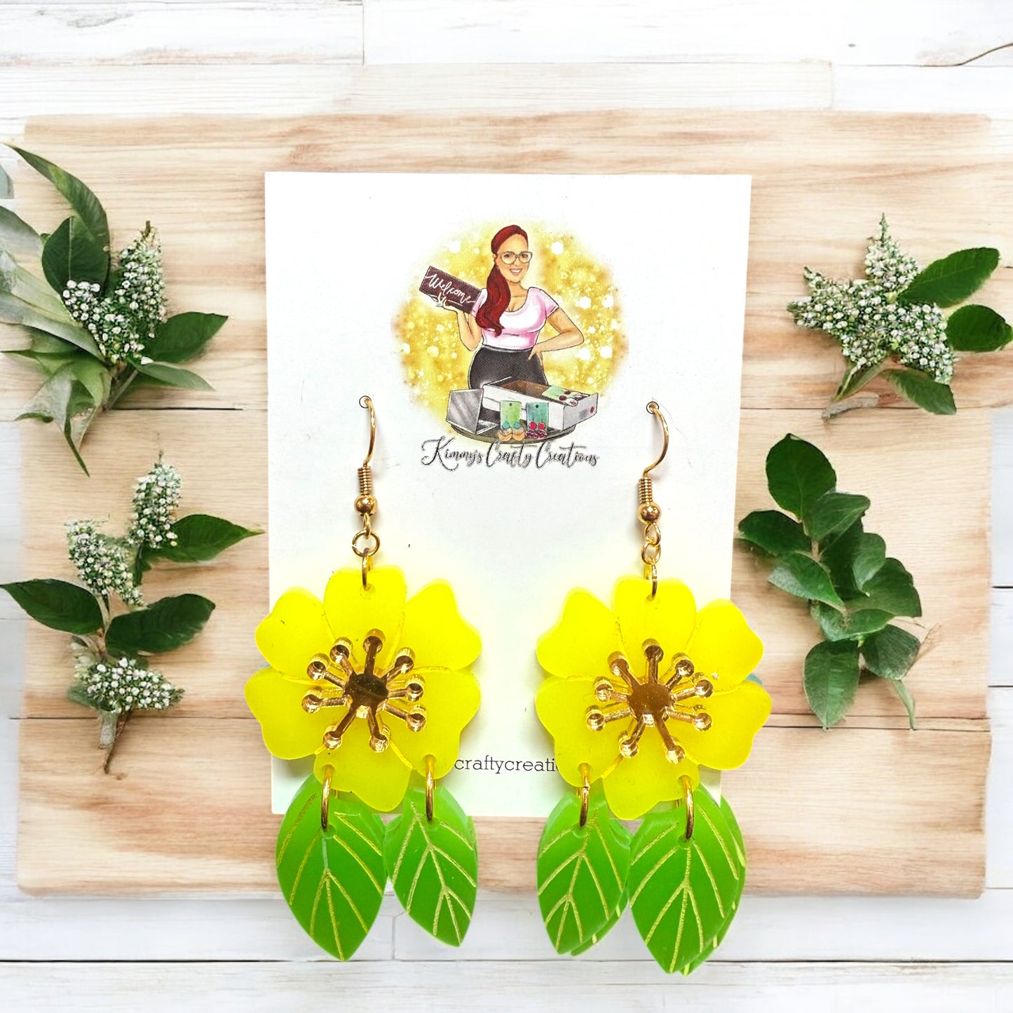 Dangle Flower Earrings