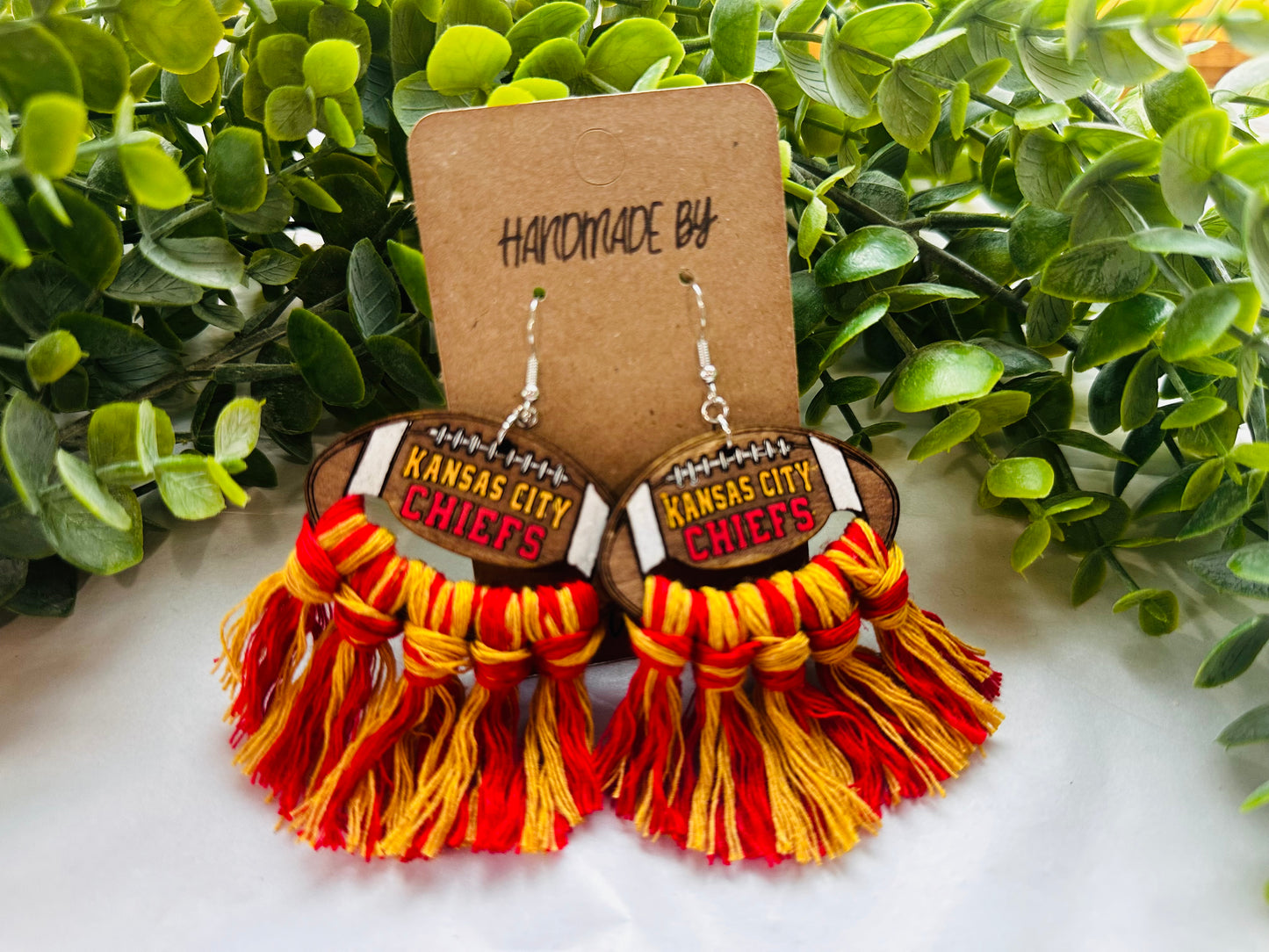 Chiefs Macrame Earrings