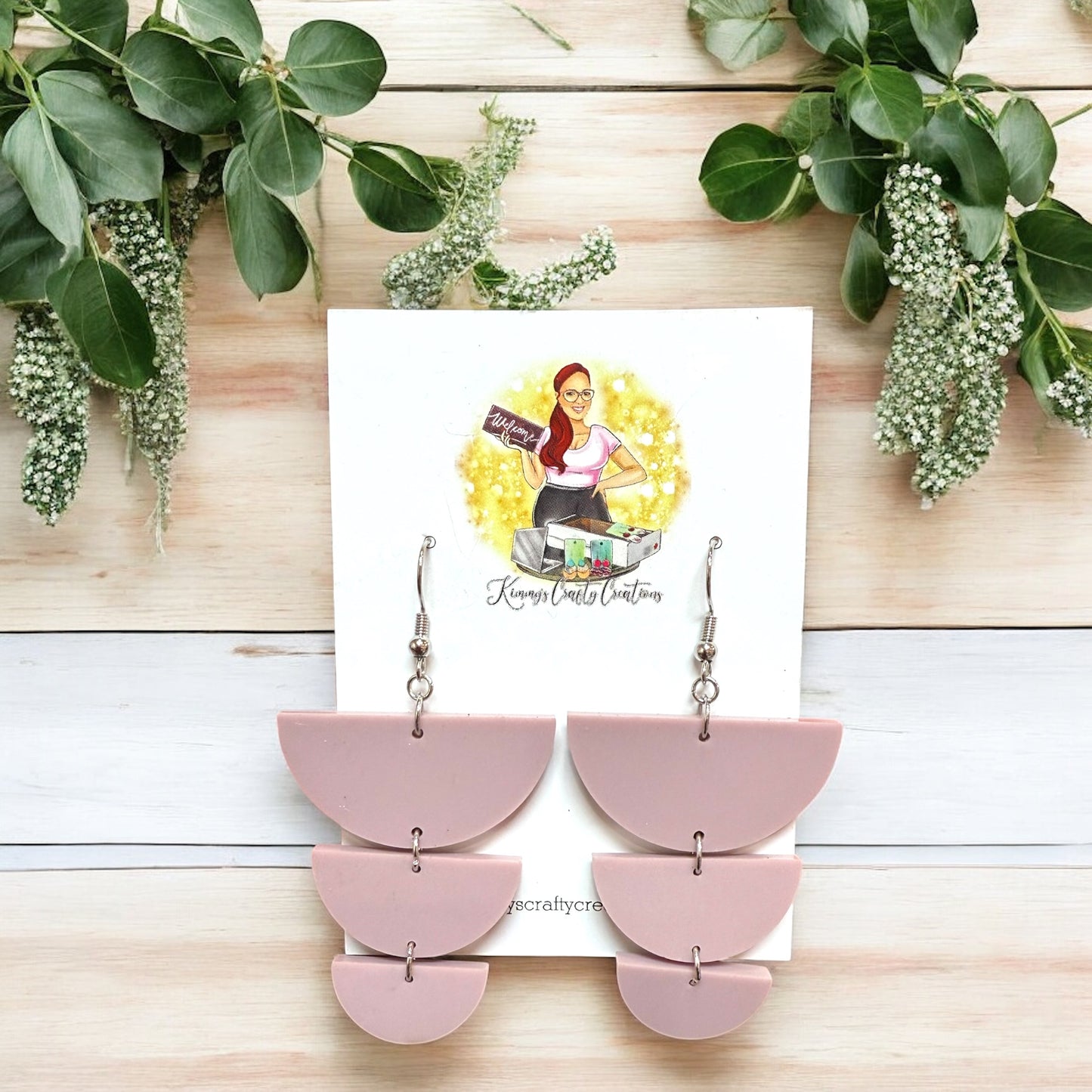 Mauve Matte Dangles