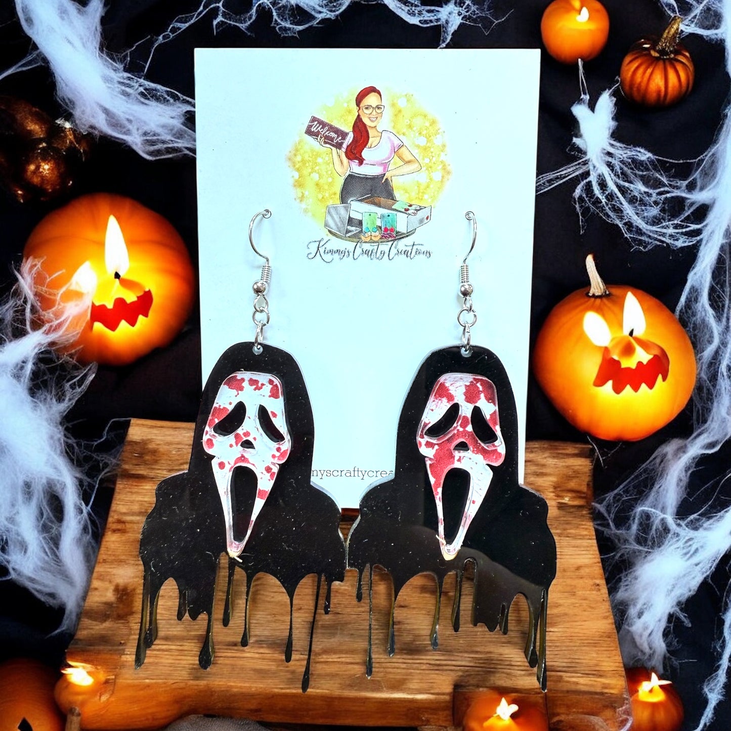 Spooky Face Earrings
