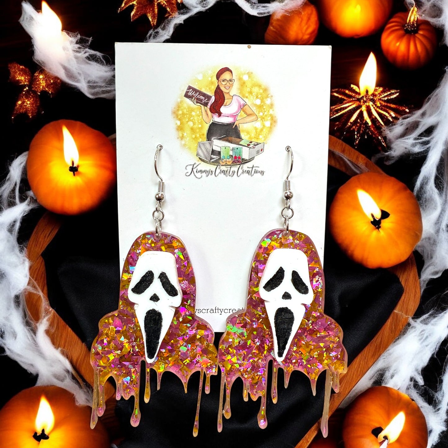 Spooky Face Earrings