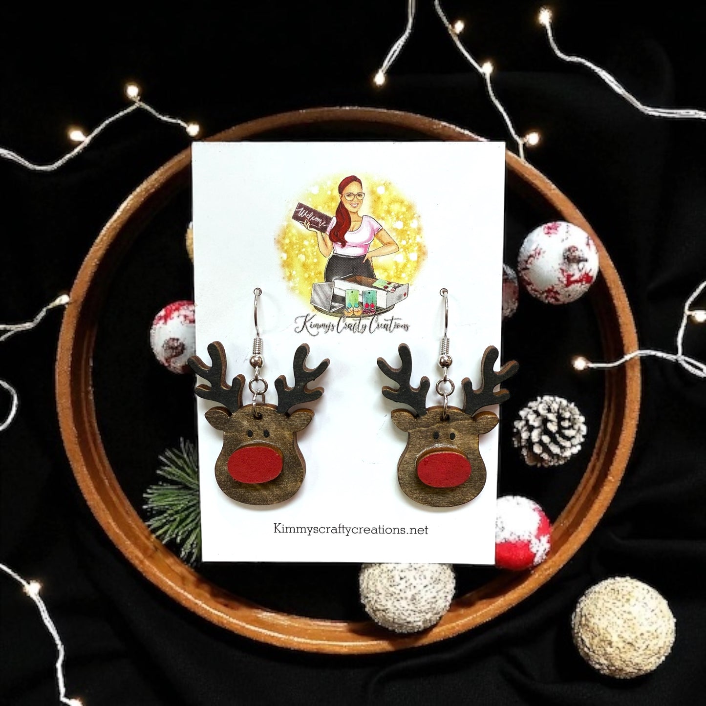Festive Reindeer Earrings