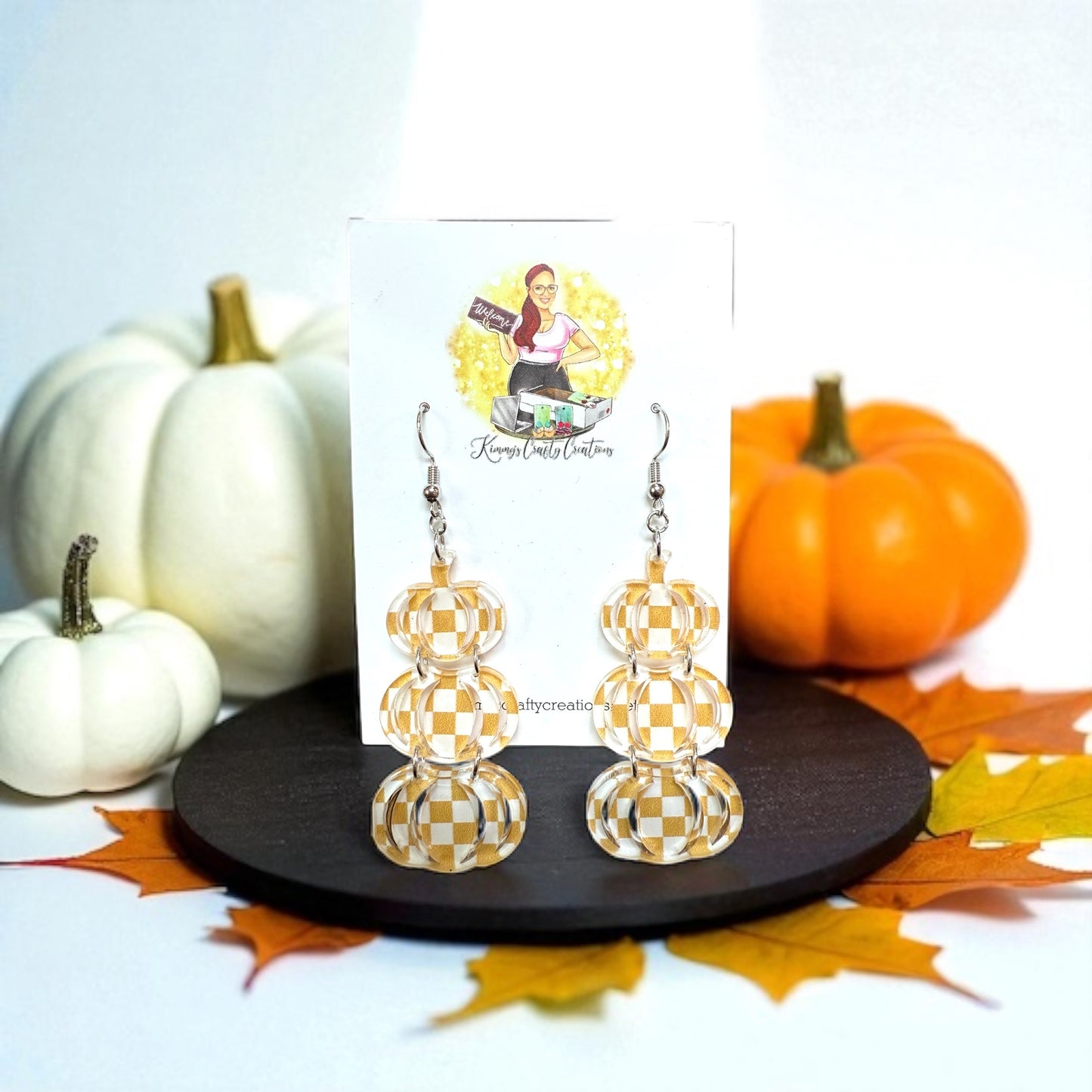 Layered Fall Pumpkin Dangles