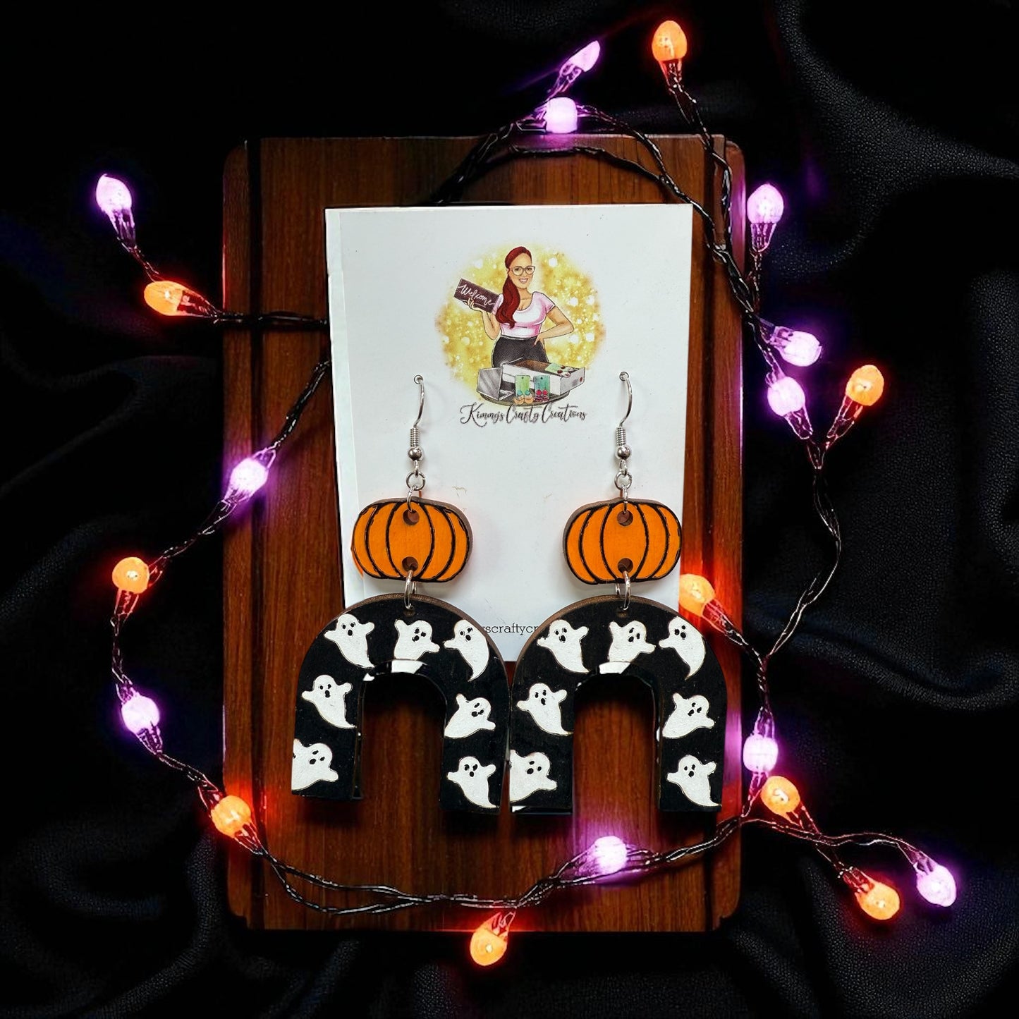Ghost Halloween Boho Dangles