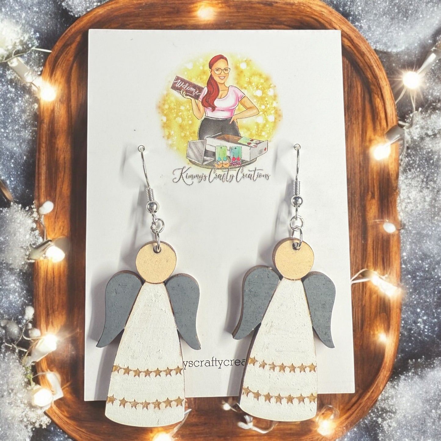 Angel With Stars Earrings