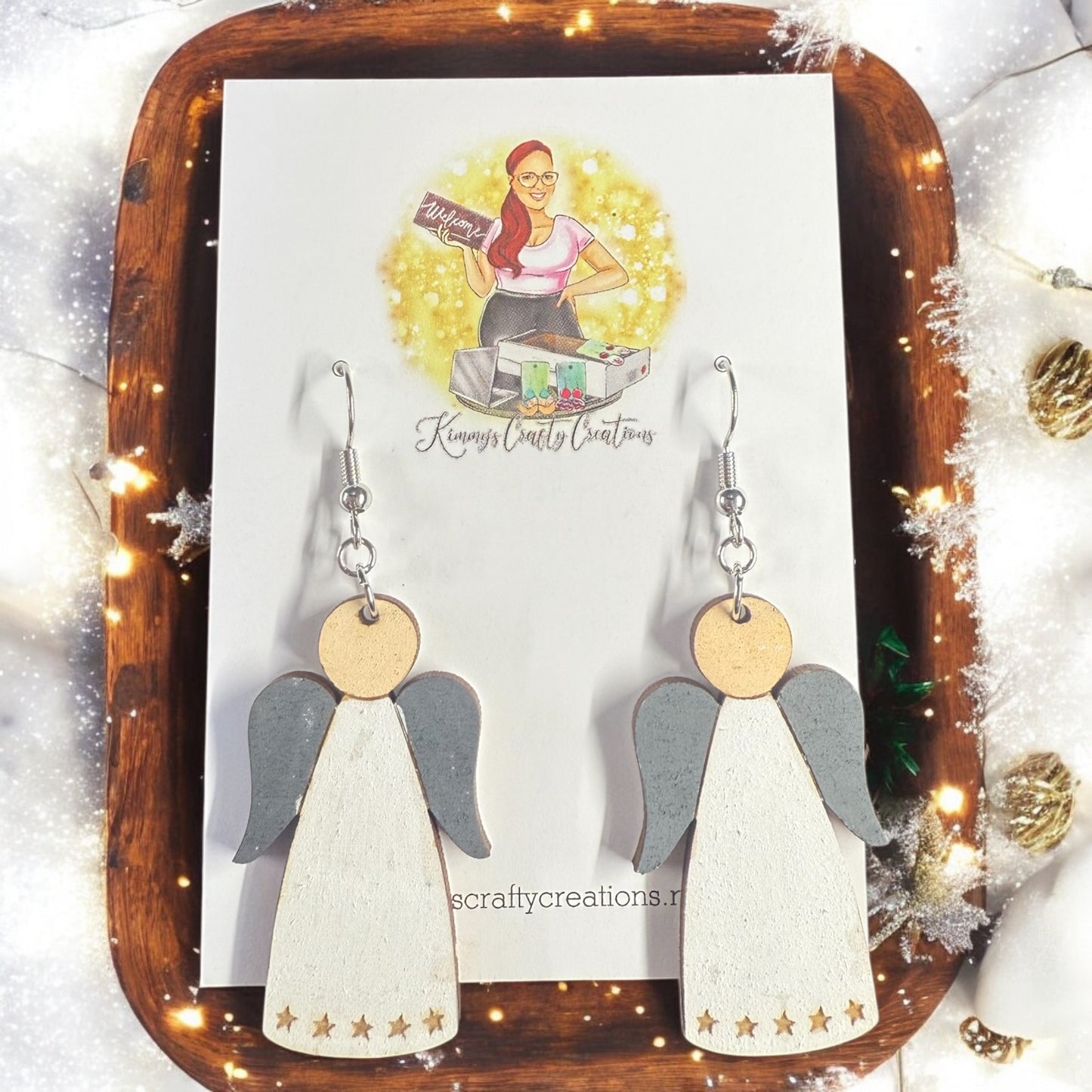 Angel With Stars Earrings
