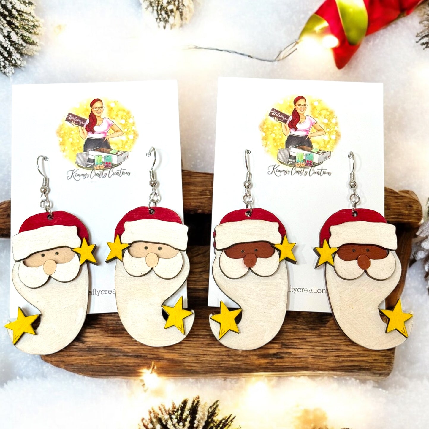 Festive Santa Earrings