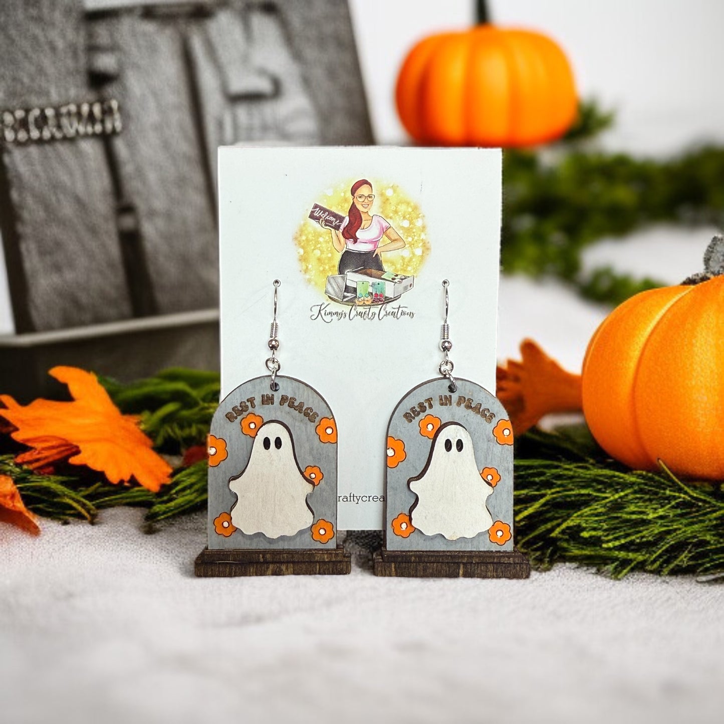Groovy Ghost Earrings