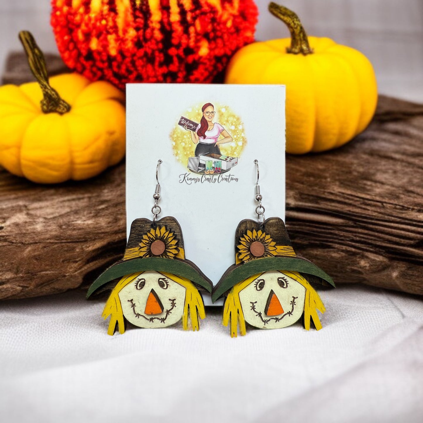 Sunflower Scarecrow Earrings