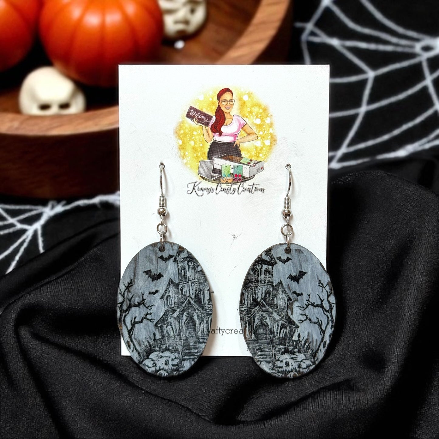 Spooky Haunted House Earrings