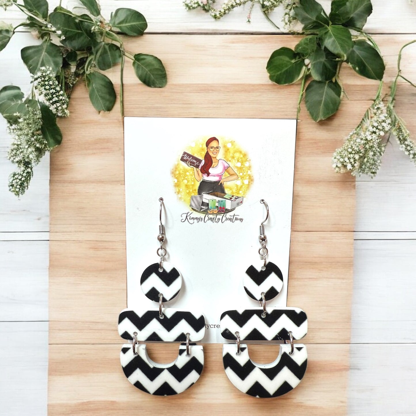 Chevron Boho Dangles