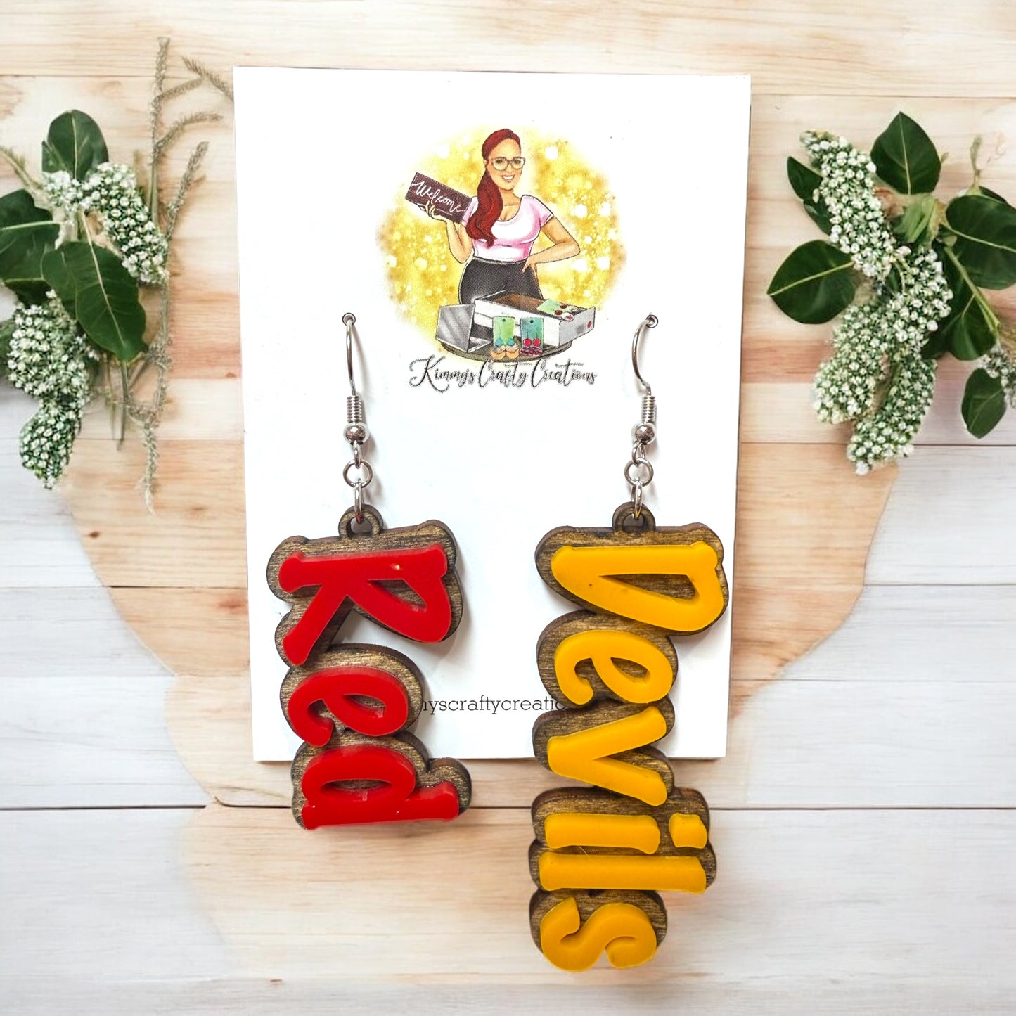 Red Devils Spirit Dangles