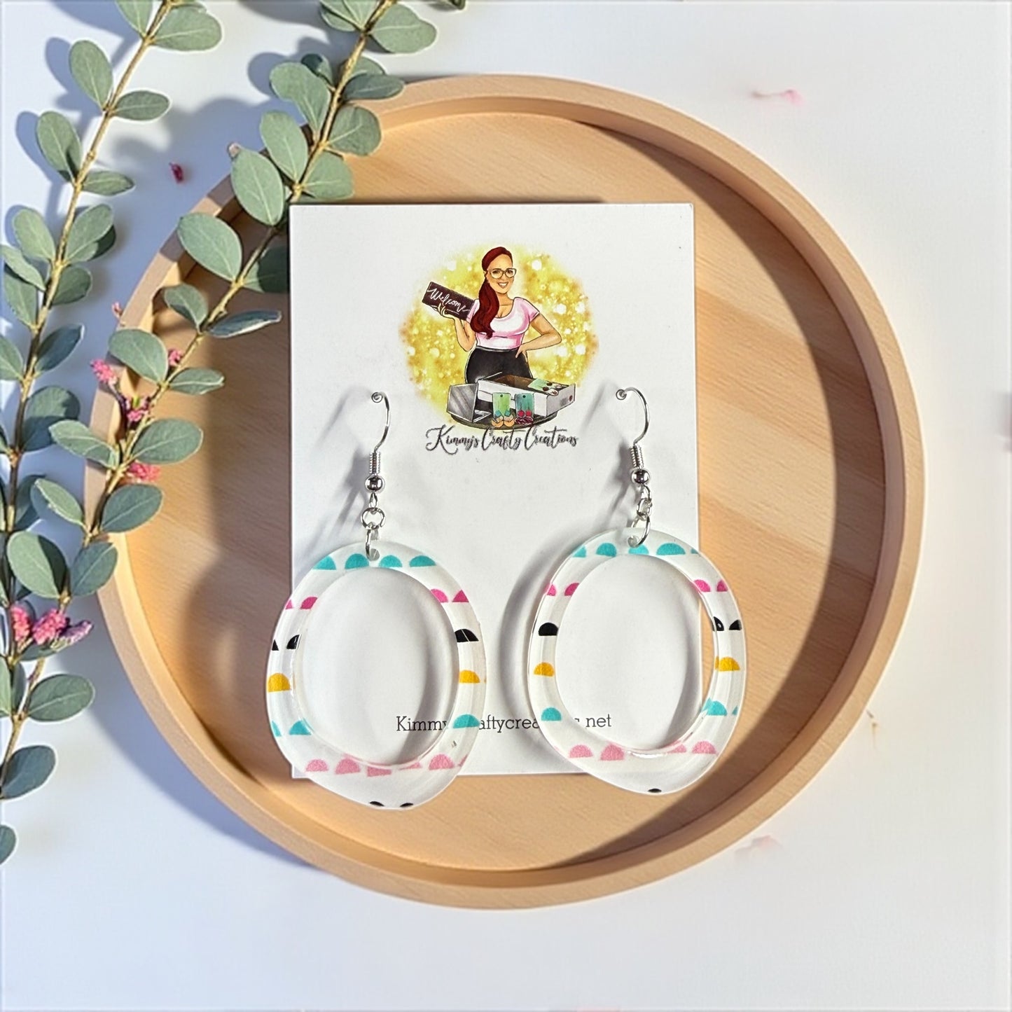 Abstract Print Acrylic Earrings