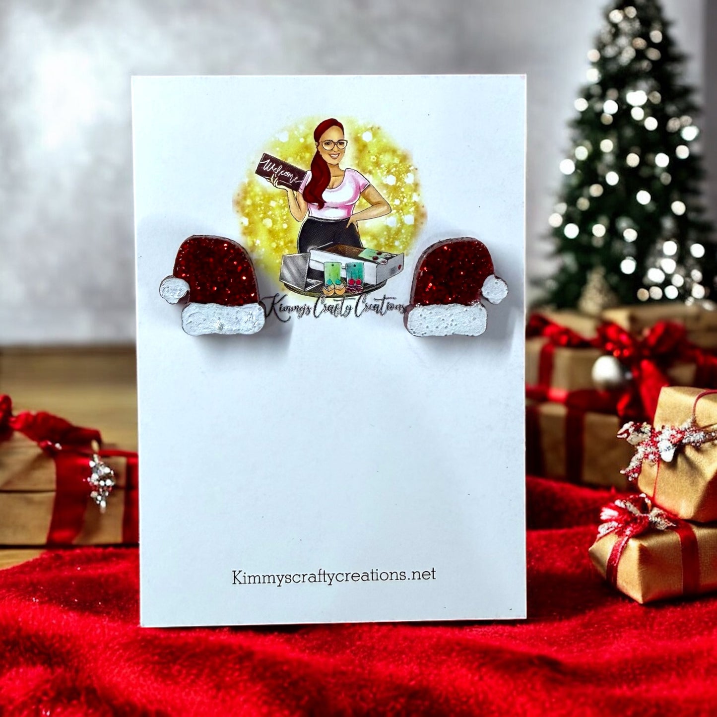 Snta Hat Stud Earrings