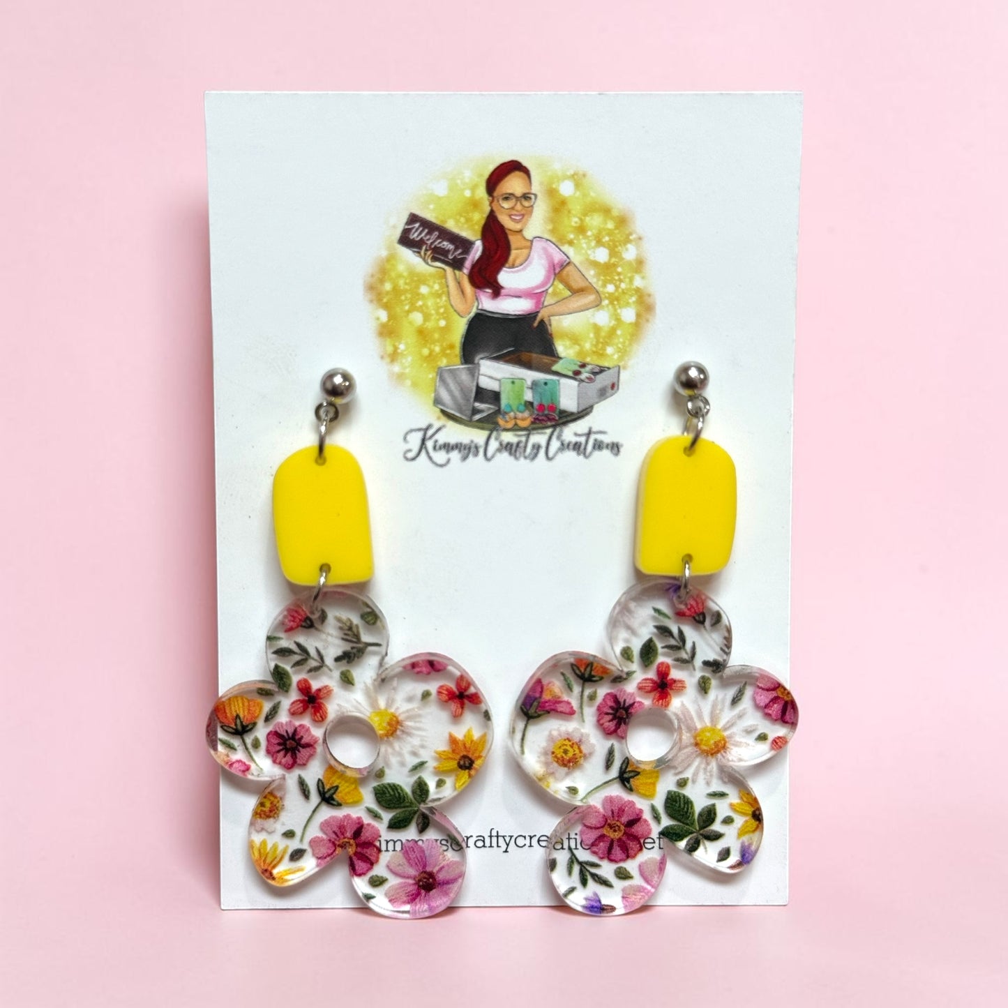 Sunflower Bloom Floral Drop Earrings 🌼✨