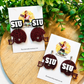 SIU Salukis Glitter Football Earrings – Two Styles