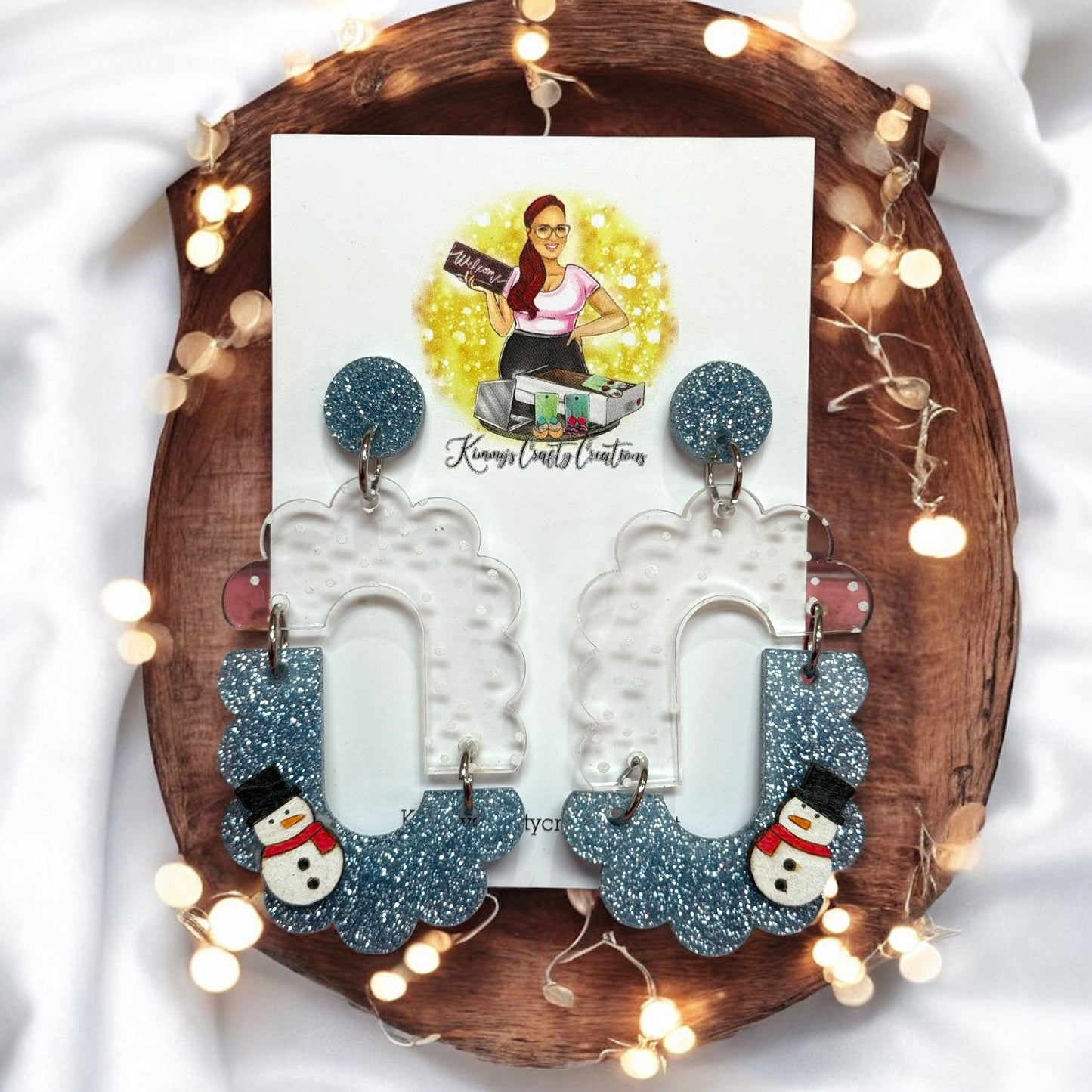 Snowman Christmas Boho Earrings