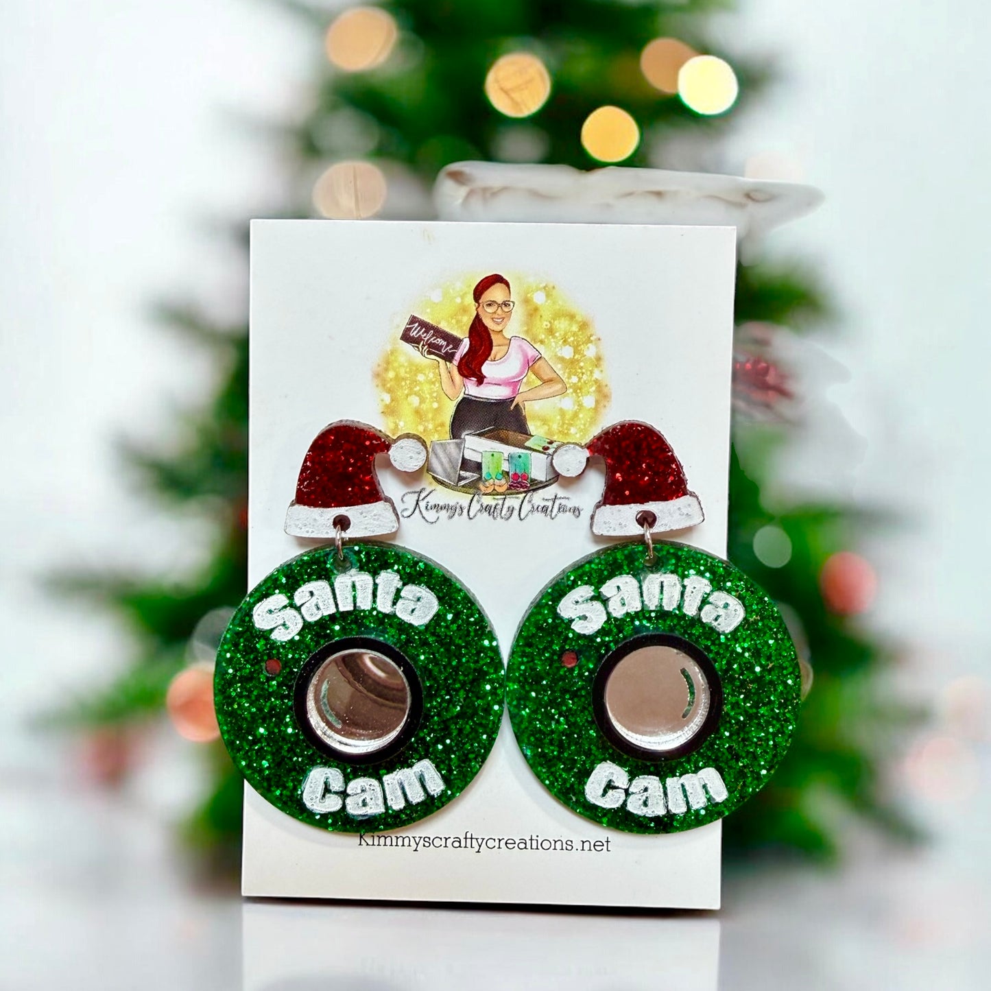 Santa Cam Earrings