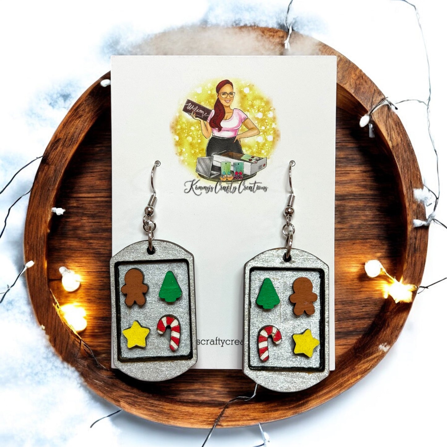 Christmas Cookie Baking Sheet Earrings