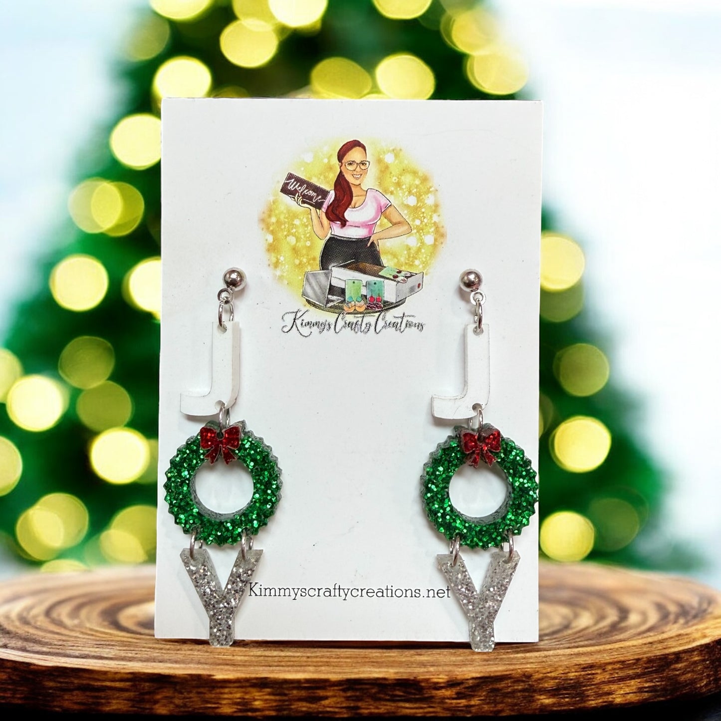 Joy Christmas Earrings
