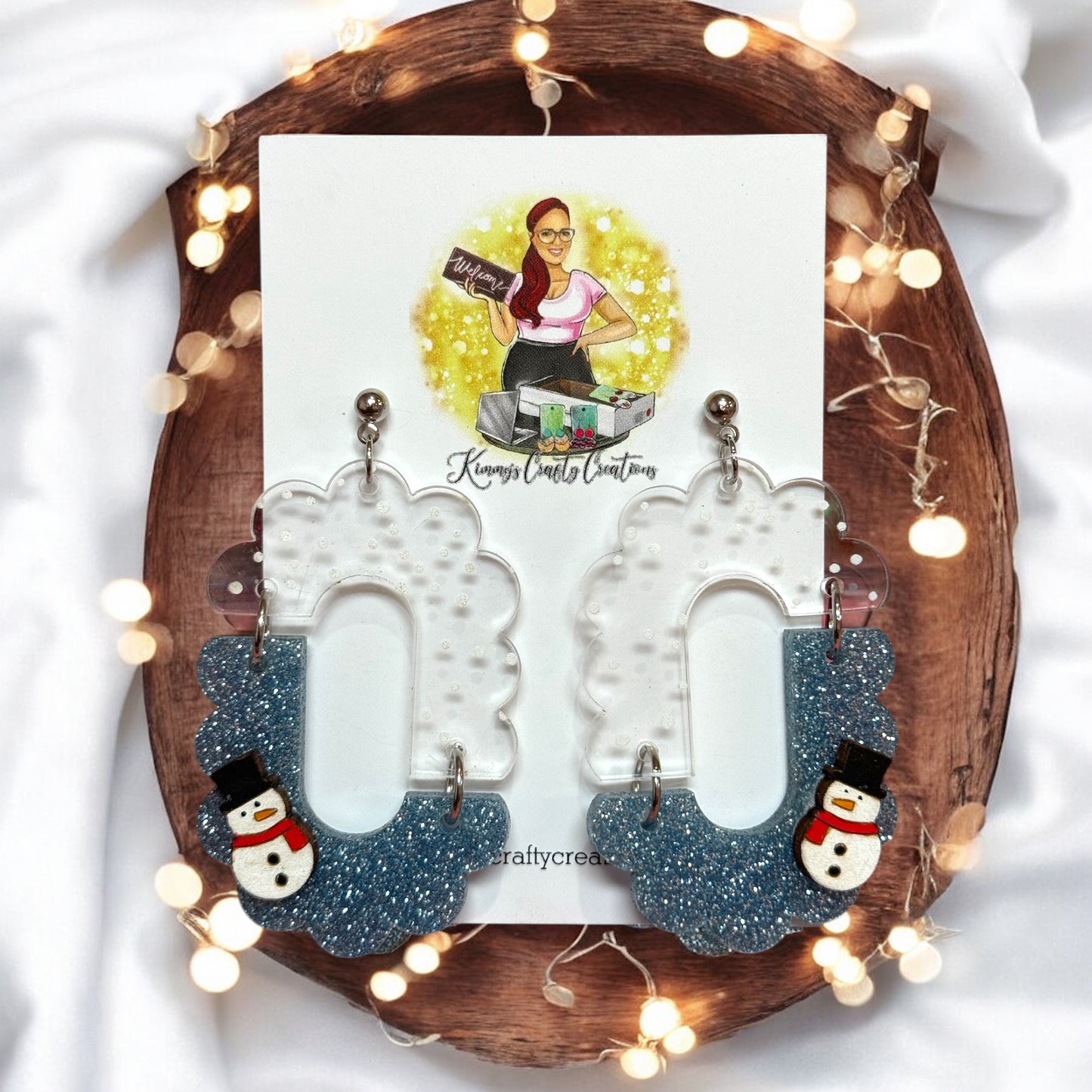 Snowman Christmas Boho Earrings