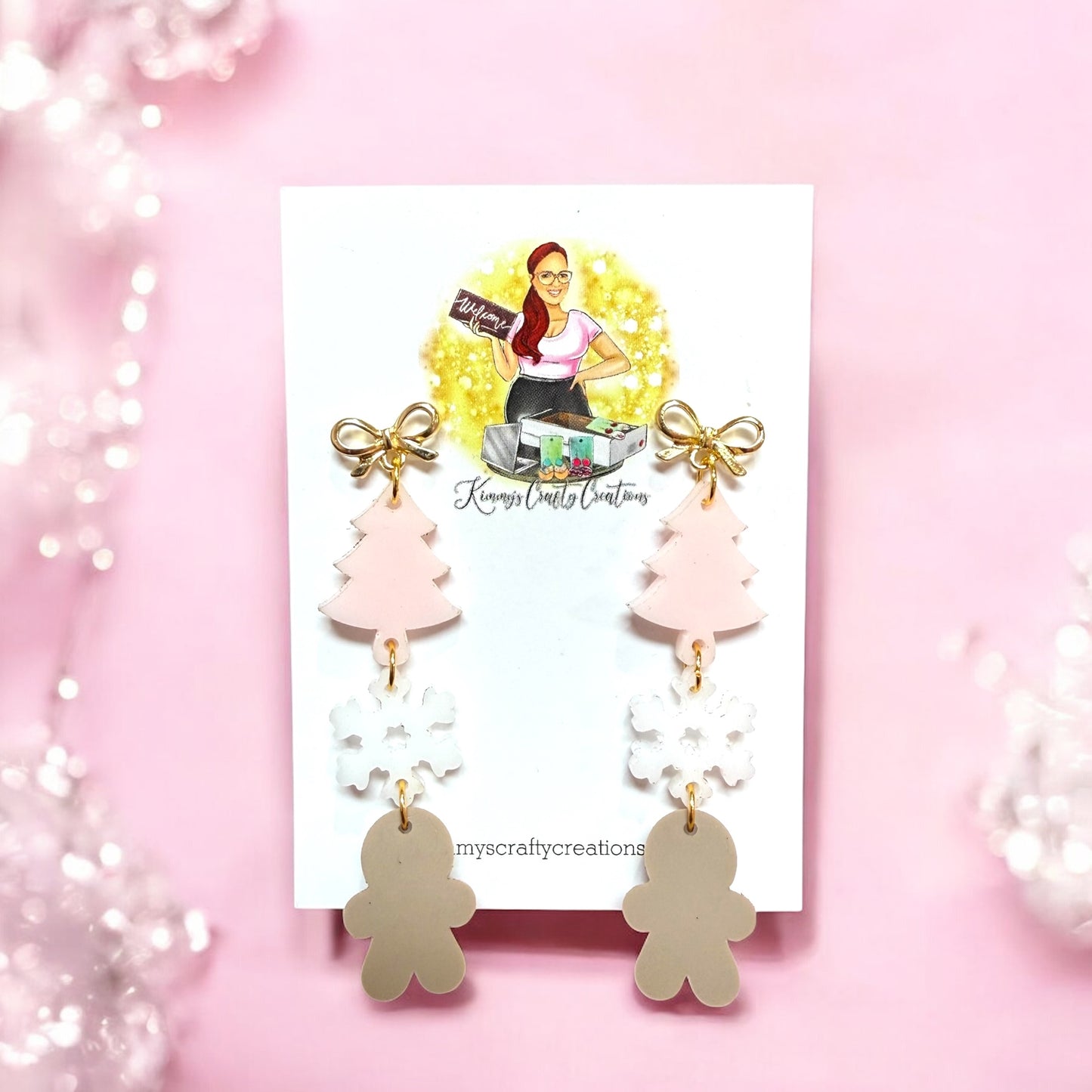 Pastel Colored Christmas Earrings