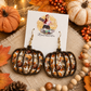 Layered Pumpkin Football Earrings