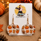 Pumpkin Spice Football Pumpkin Earrings