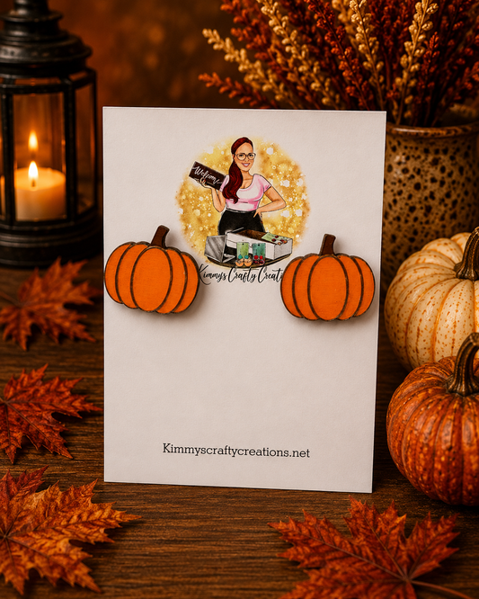 Pumpkin Stud Earrings