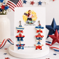 Patriotic Triple Star Dangle Earrings