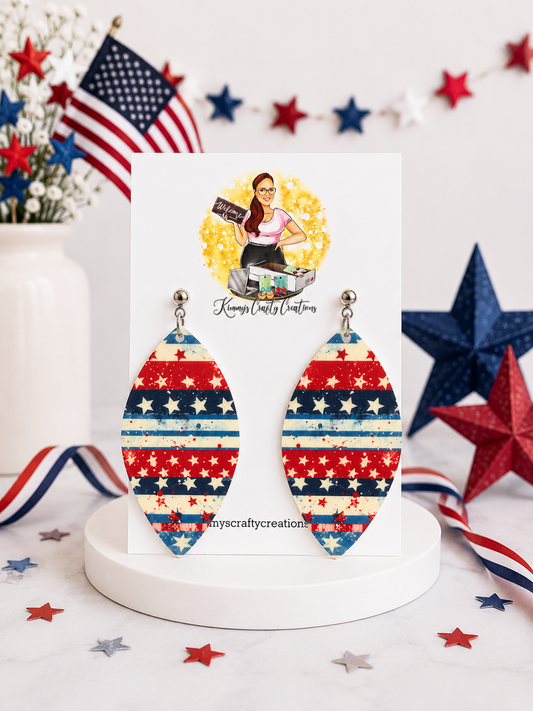 Americana Oval Drop Earrings