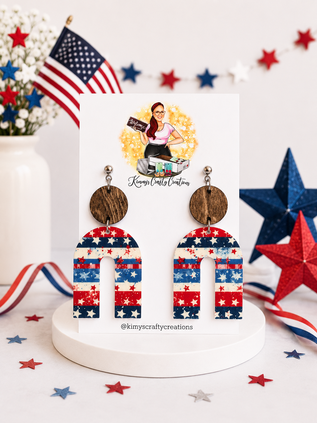 Patriotic Arch Statement Earrings