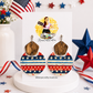 Patriotic Circle Drop Earrings