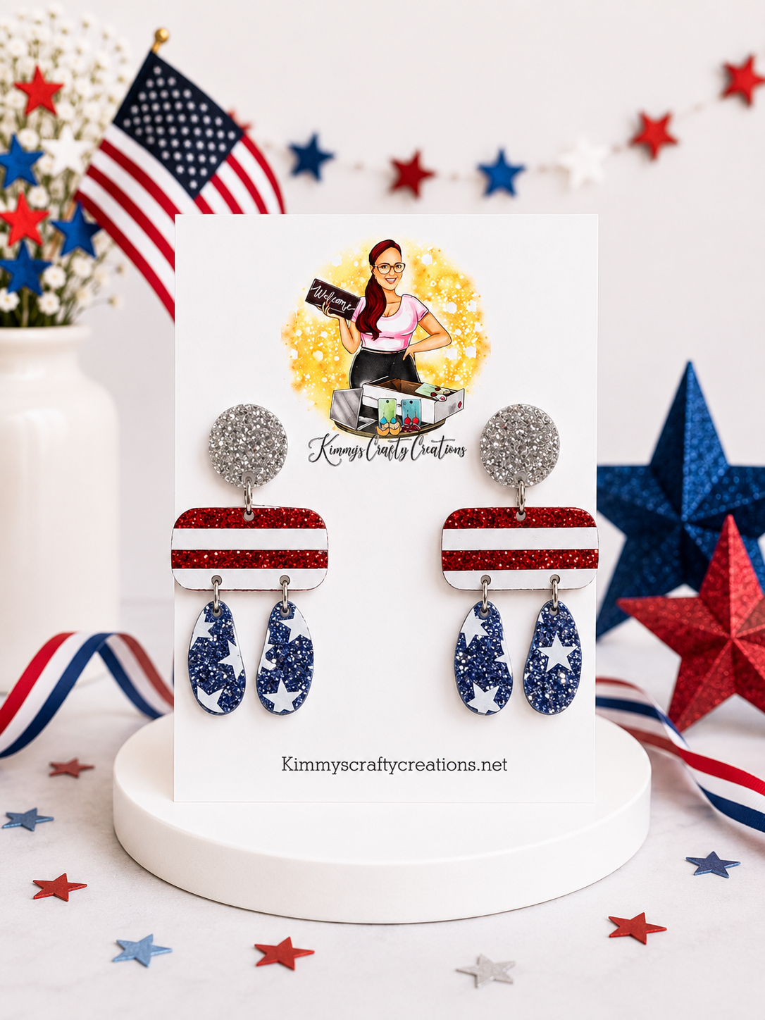 Firecracker Sparkle Dangle Earrings