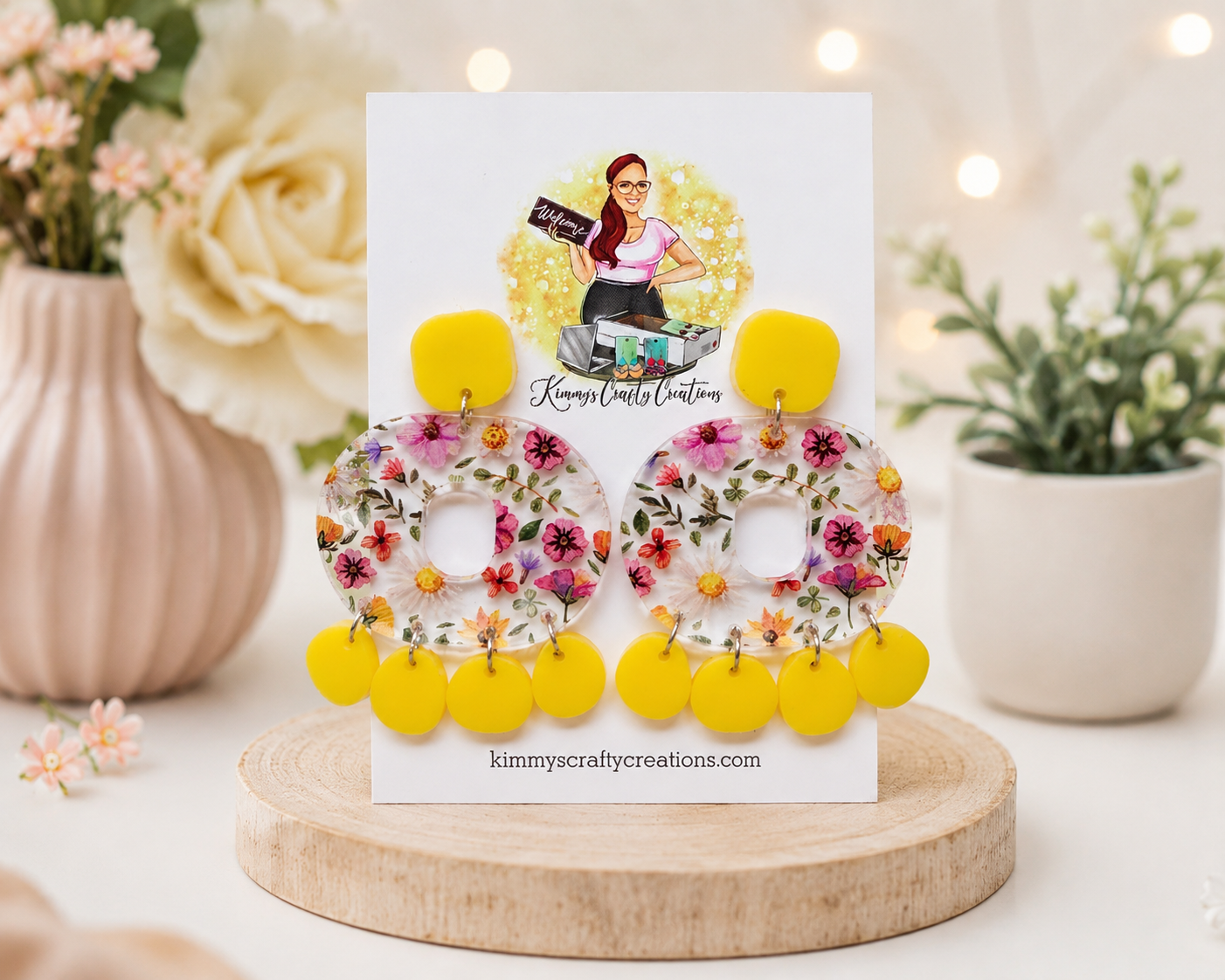 Sunshine Wildflower Chandelier Earrings