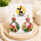 Color Splash Open Circle Statement Earrings
