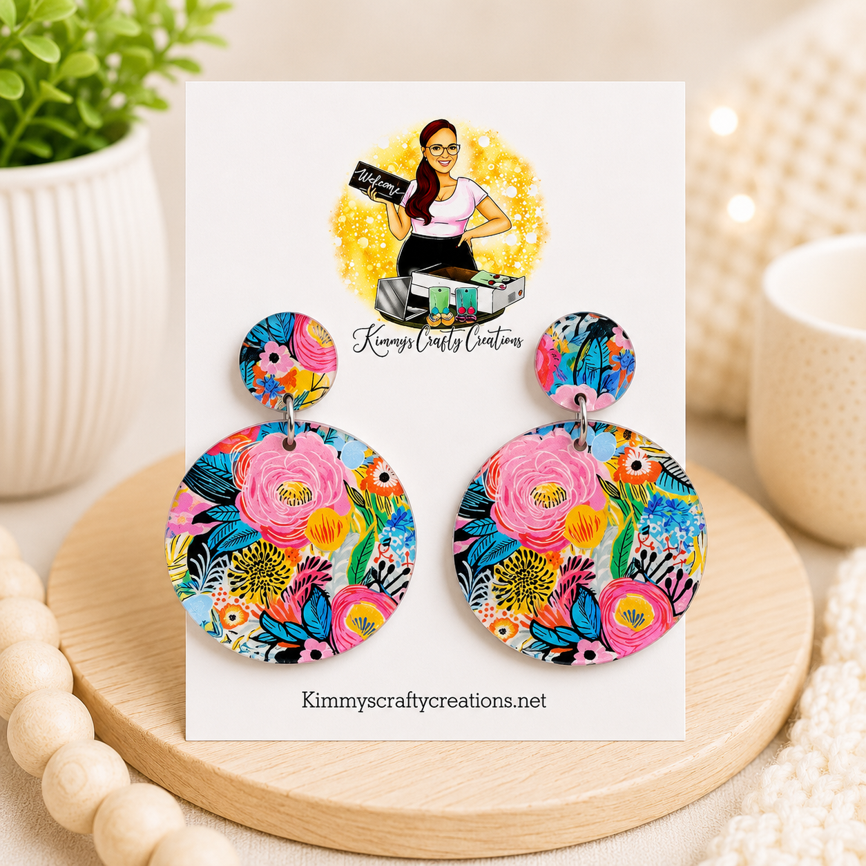 Colorful Garden Party Statement Earrings