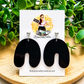 Modern Black Arch Acrylic Statement Earrings